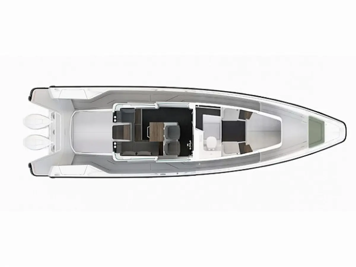 Axopar 37 XC Cross Cabin (2 cabins) - BUGS BUNNY  - Layout image